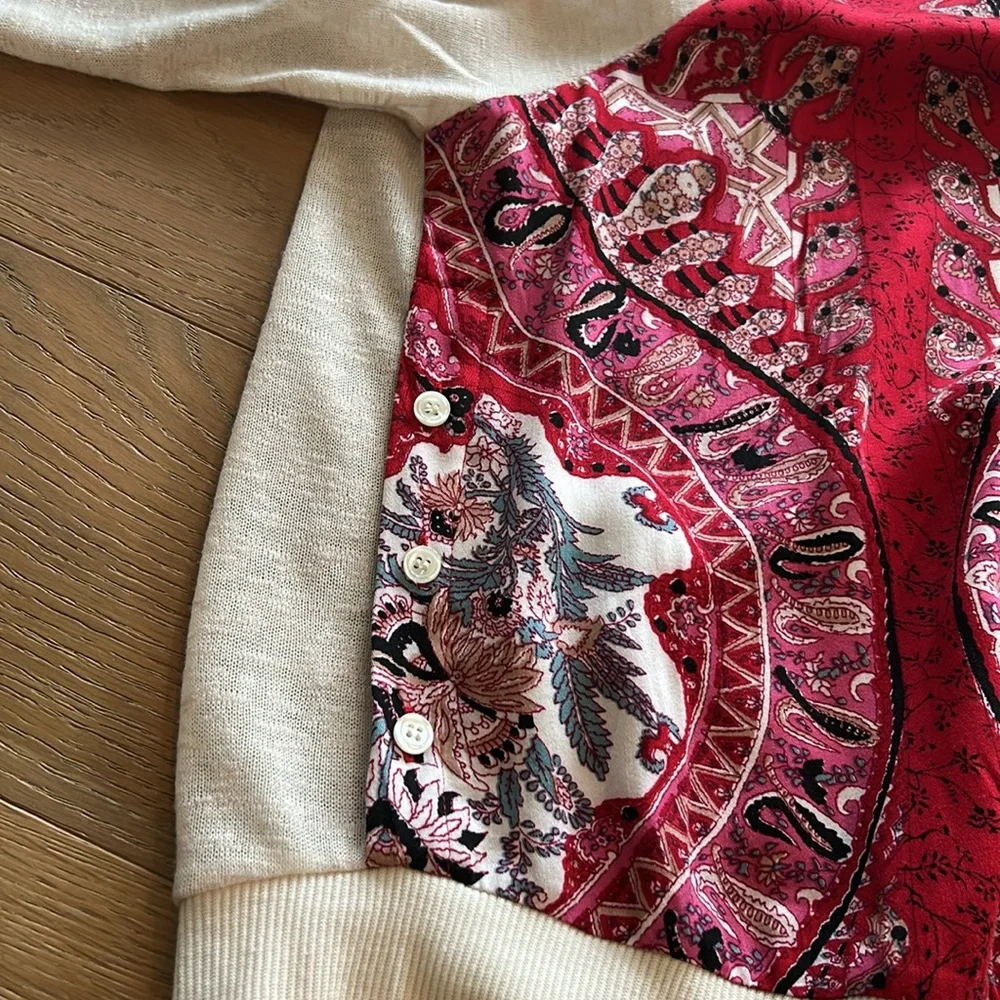 Patterned Raglan Sleeve Sweatshirt - Picture 4 of 4